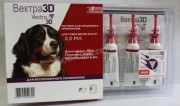 Вектра 3D капли инсектоакарицидные для собак весом 40–65 кг, уп. (3 пипетки х 8 мл.)