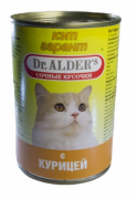 Dr. ALDER`S Кэт Гарант консервы для кошек Сочные кусочки в соусе Курица 415 гр