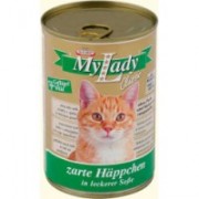Dr. ALDER`S Моя Леди КЛАССИК кусочки в соусе консервы для кошек (Индейка/почки) 415 гр Германия