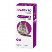 Бравекто Спот-он - Капли для кошек от клещей и блохвесом 6,25-12,5 кг, (1 пипетка на 12 недель)