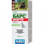 Барс Форте - Спрей инсектоакарицидный для кошек, 100мл.