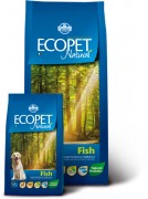 Farmina Ecopet Natural Fish - Полнорационный, сбалансированный корм для взрослых собак с рыбой для Чувствительного пищеварения
