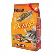 Оскар сухой корм для кошек с мясом ягненка и овощами